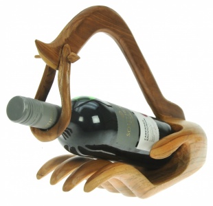 YO81N - Carved Hand  Bottle Holder (34 x 28 x 12cm) (Pack Size 3)